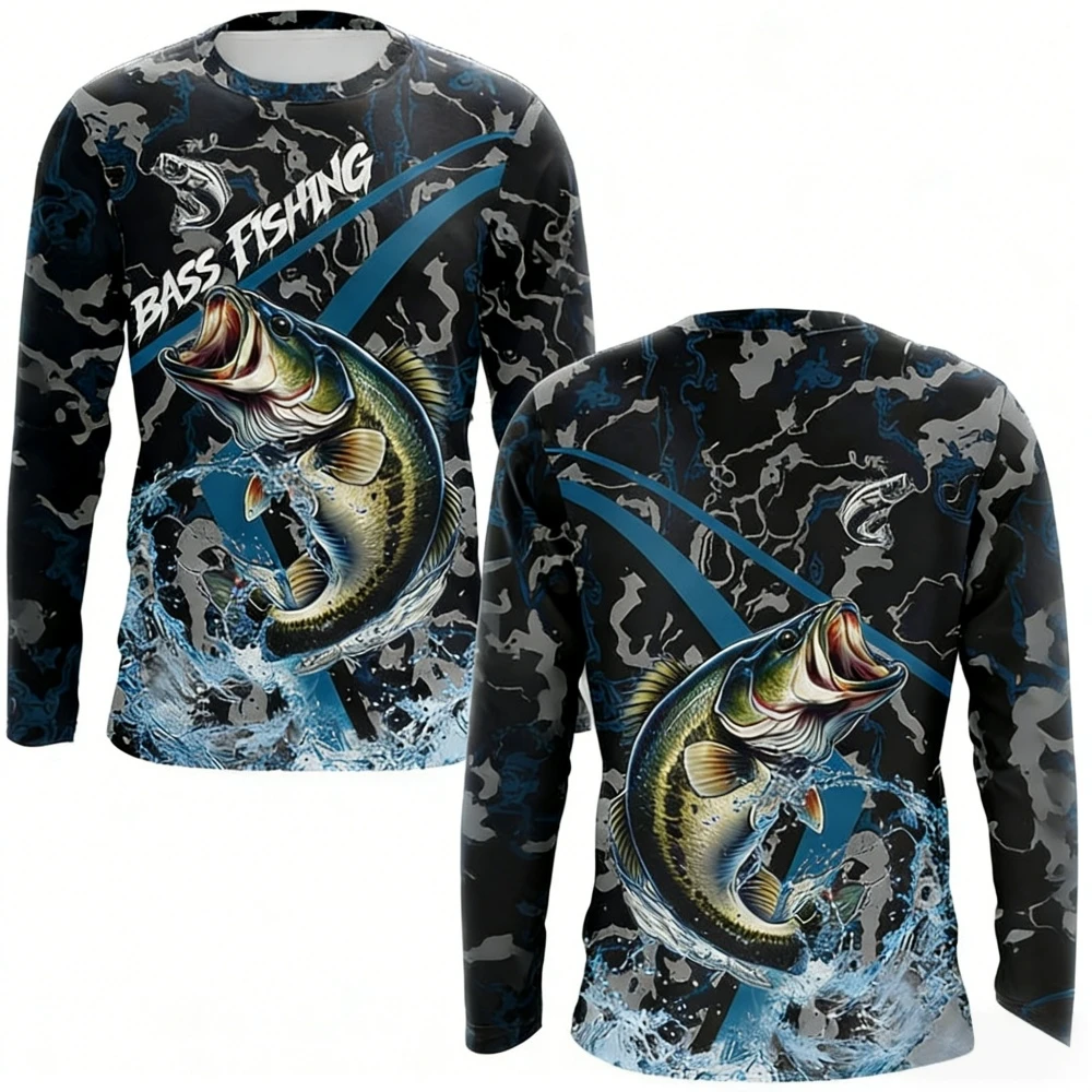Mens Fishing Shirt Long Sleeve - Outdoor Hunting Prints ulasan dan harga