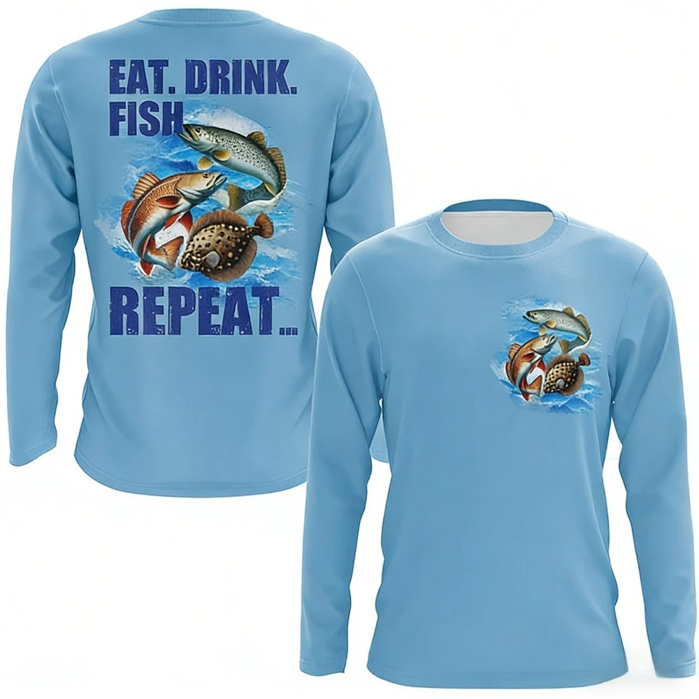 Mens Fishing Shirt Long Sleeve - Outdoor Hunting Prints ulasan dan harga