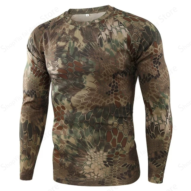 Mens Camo Long Sleeve T Shirt  - Outdoor Hunting Prints ulasan dan harga